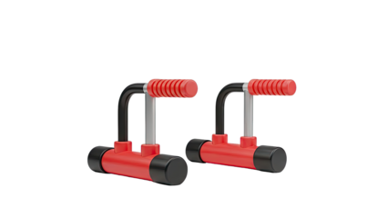 Pair of Red Push-Up Bars