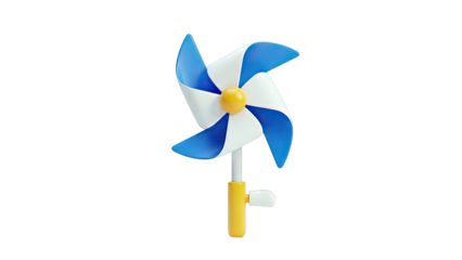 Blue and White Pinwheel Toy
