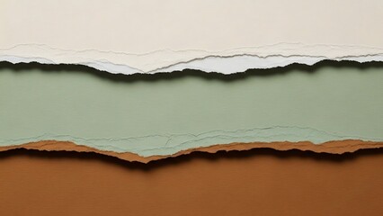 Layered textured background with torn paper edges in earthy tones