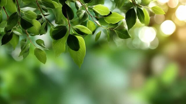 Lush Canopy: An overhead shot of a leafy canopy, bathed in a gentle, warm light, with soft bokeh in the background. Capturing the serenity and freshness of a natural setting.