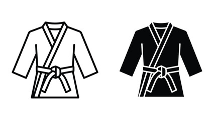 Martial arts uniforms with belt
