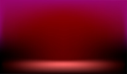Elegant dark red gradient studio backdrop with a bright, focused spotlight on the floor. This dramatic setting is perfect for premium product displays, luxury showcases, and promotional presentations.