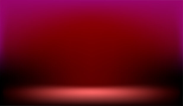 Elegant dark red gradient studio backdrop with a bright, focused spotlight on the floor. This dramatic setting is perfect for premium product displays, luxury showcases, and promotional presentations.