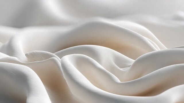 Soft Ivory Fabric: A close-up showcases the luxurious texture of delicate ivory fabric, its graceful folds and subtle highlights inviting a tactile sensation of softness and elegance.