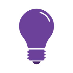 Purple Light Bulb Icon