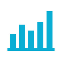 Blue Bar Graph Icon