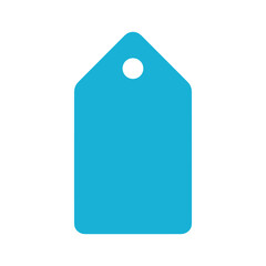 Blue Price Tag Icon