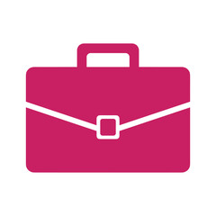 Pink Briefcase Icon