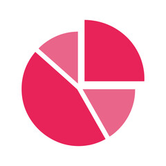 Pink Pie Chart Illustration
