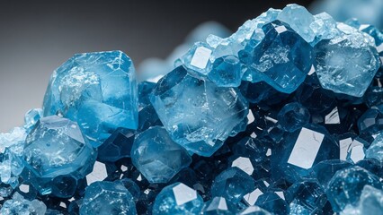 Copper Sulphate Detailed Crystal Formation Captured for Scientific and Educational Reference