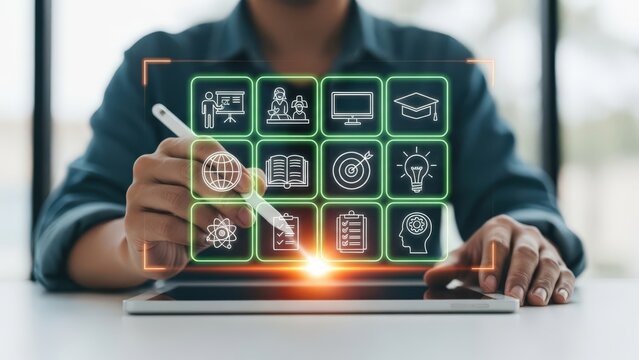 Digital learning and innovation concept - Powered by Adobe