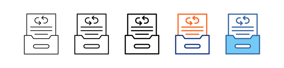 Paper Recycling Different Set Vector Icon