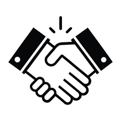 Minimal Clean Handshake Icon Set