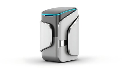 A pair of black-framed glasses with integrated cameras and electronic components attached to the arms and lenses.