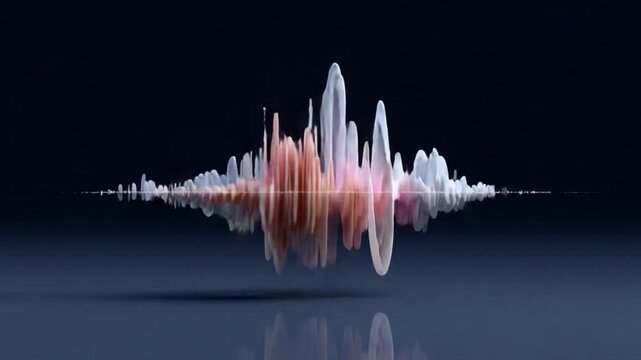 Soundwave Abstract: A captivating visual representation of sound, where waves of color dance and ripple against a dark backdrop, creating an artistic display of audio.