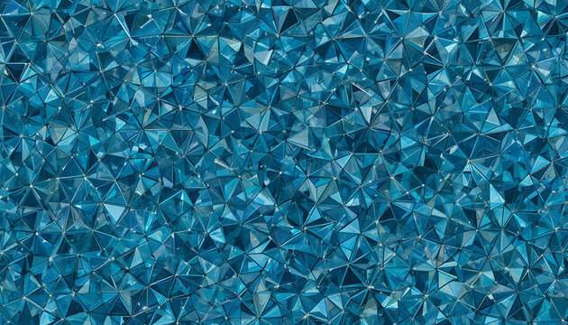 Blue crystal gemstone mosaic background