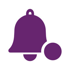 Purple Bell Icon Vector