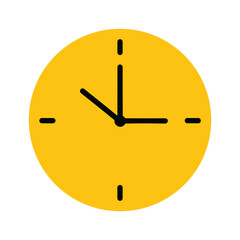 Yellow Clock Face Illustration