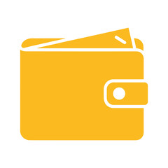 Yellow Wallet Icon