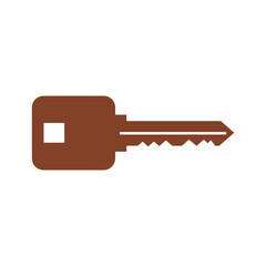 Brown Key Icon Vector Illustration
