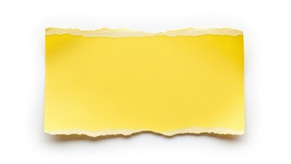 Torn Yellow Paper on White 1.