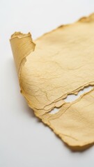 Torn Yellow Paper on White.