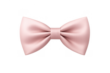 Pink silk bow tie a formal clothing accessory for elegance, celebration, and fashion, isolated on transparent background