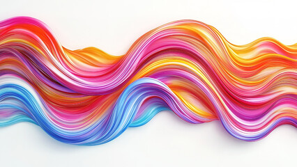 colorful motion wave isolated on white background, gradation