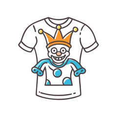jester clown illustration for t shirt design

