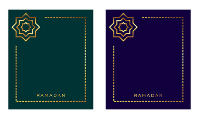 Elegant Ramadan poster design with traditional Islamic geometric patterns and subtle decorative elements, perfect for celebrations