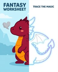 Cartoon animal character illustration featuring funny dog and cat pets in a happy playful design