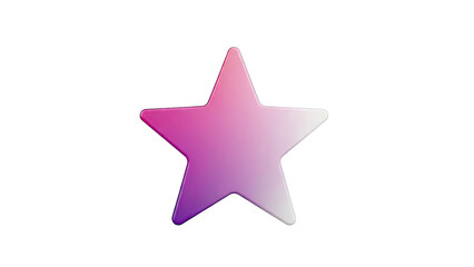 Obraz premium 3D Star with Gradient Pink to White Colors
