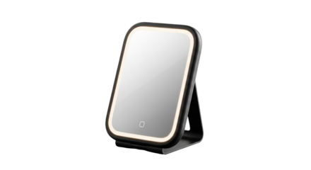 Illuminated portable makeup mirror providing perfect lighting for a flawless application