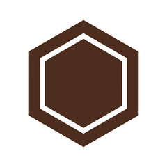 Brown Hexagon Logo Design