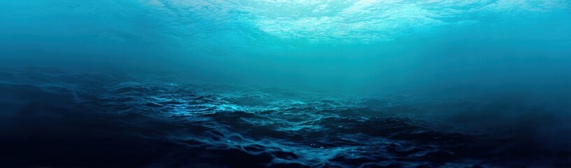 Obraz premium Underwater depths of a vibrant blue sea