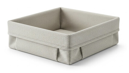 Small Fabric Drawer Organizer Bin &ndash; Foldable Canvas Storage Box for Closet, Nursery, and Desk Organization &ndash; Neutral Beige Soft Storage Basket