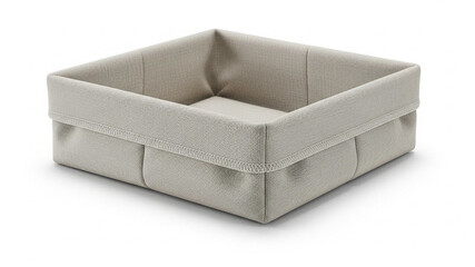 Small Fabric Drawer Organizer Bin &ndash; Foldable Canvas Storage Box for Closet, Nursery, and Desk Organization &ndash; Neutral Beige Soft Storage Basket