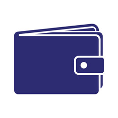 Obraz premium Dark Blue Wallet Icon