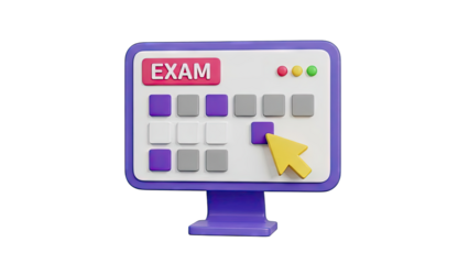 Online Exam Interface with Calendar and Cursor
