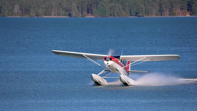 Smooth Seaplane Landing: Watch This Floatplane Touchdown!