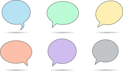Colorful speech bubbles with shadow perfect for infographic and presentations, a versatile design