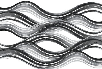 筆書きした波線の背景素材イラスト