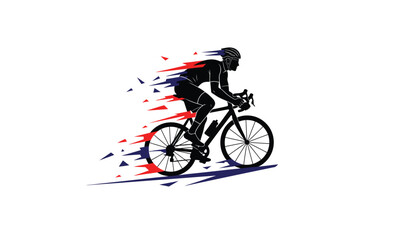 Cyclist Riding Fast on Bicycle with Motion Blur © Naseem