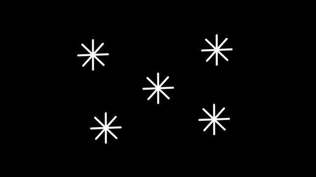 Glowing circle burst explosion animation with shiny vector line sparks, geometric firework shapes, and smooth pop-up effects on black screen designed for 4K festive visuals.