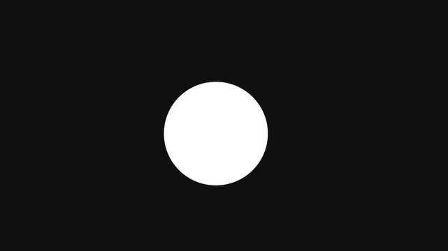 A circle intersected with another circle motion graphics