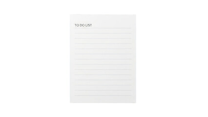 Empty To Do List Paper Isolated On Black Background