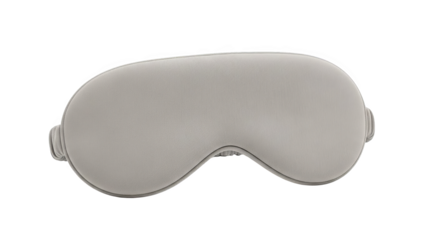Light Gray Sleep Mask on Black Background for Rest and Relaxation