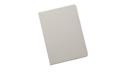 Simple Off white Notebook with Textured Cover on Black Background