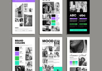 Creative Brand Portfolio Mood Board Template Design