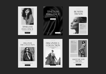 Minimal Modern Black And White Fashion Social Media Design Template